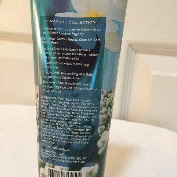 Bath and Body Works - Cotton Blossom Ultra Shea Body Cream 8 fl oz Discontinued